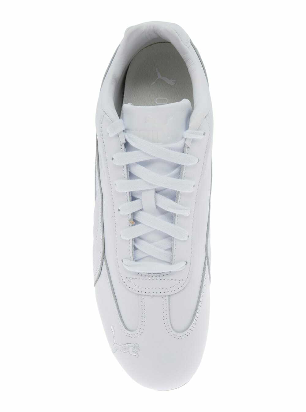 Puma speedcat White Low Top Sneakers With Embossed Logo On The Tongue And Contrasting Sole In Leather Unisex