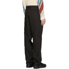 Kiko Kostadinov Black Wool Frame Triple Dart Trousers