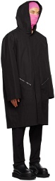 Rick Owens Black Hooded Raincoat