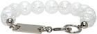 IN GOLD WE TRUST PARIS SSENSE Exclusive Silver Beaded Bracelet