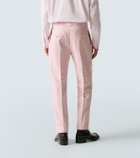 McQueen Silk-trimmed wool and mohair slim pants