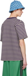 NEEDLES Purple Stripe T-Shirt