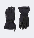 Moncler Grenoble Leather-trimmed ski gloves