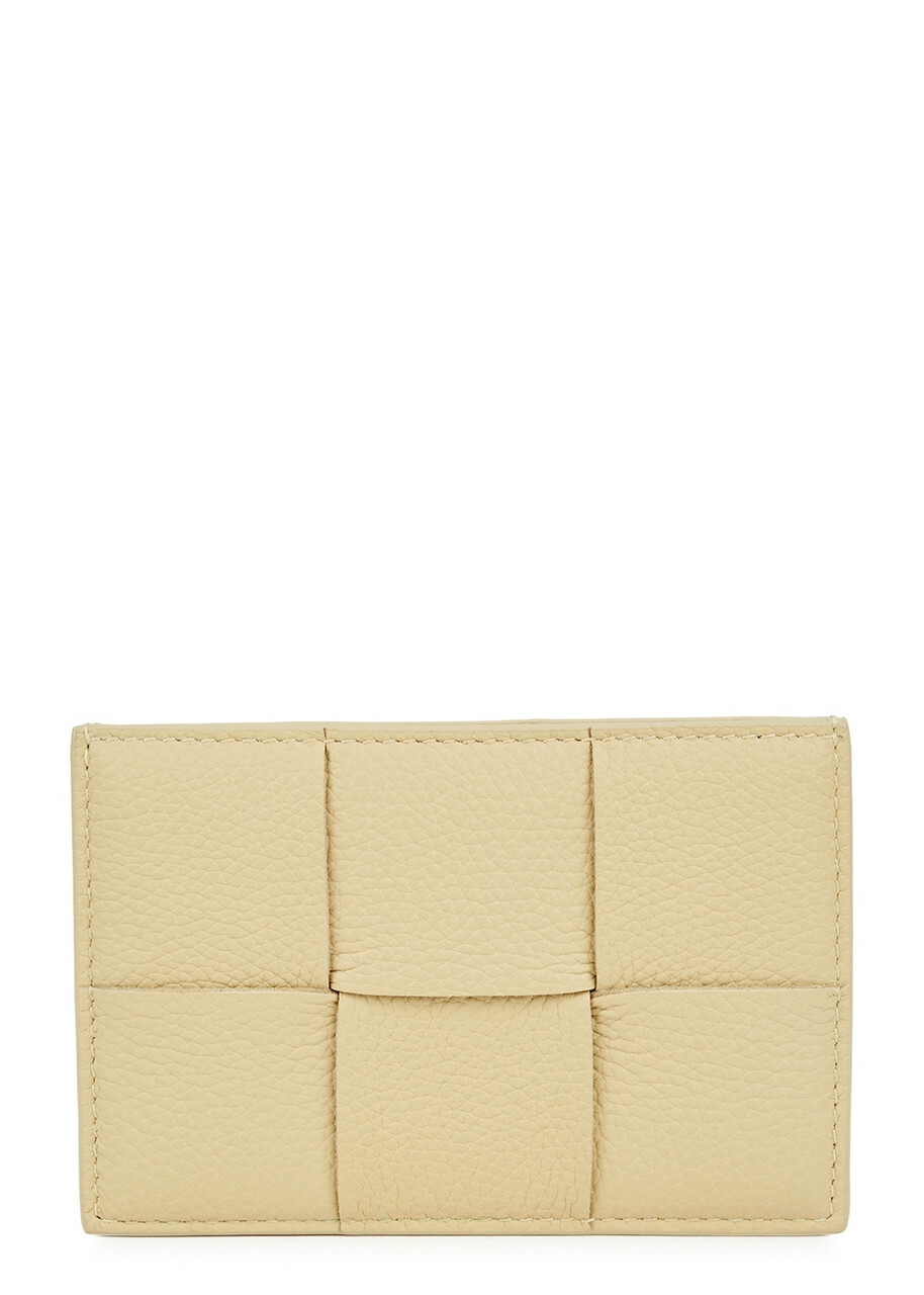Bottega Veneta Intreccio Sand Leather Card Holder