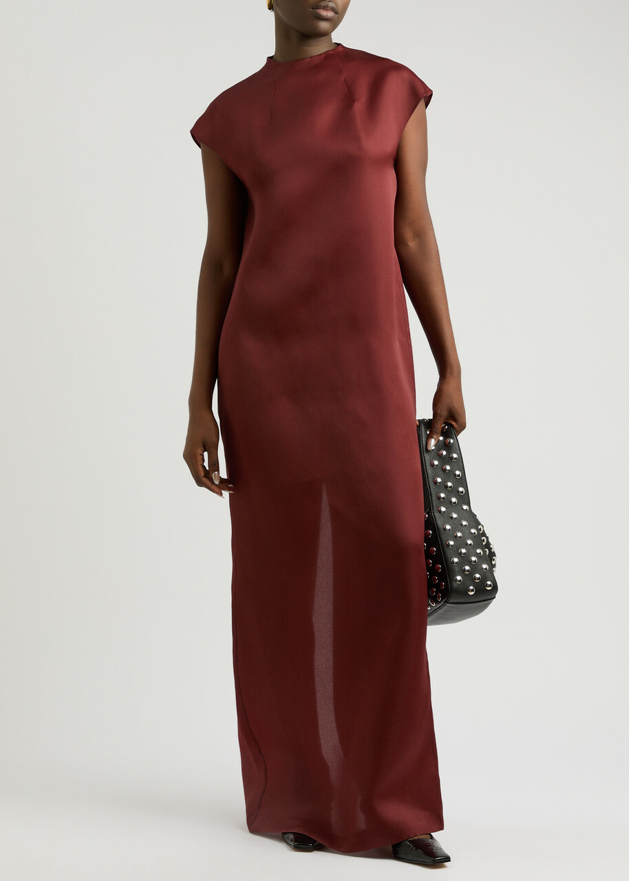khaite burgundy dress Casual Boho T-Shirt Maxi Dress – V-Neck Side Slit Summer Dress in Green | Women's Boho Fashion | XXL