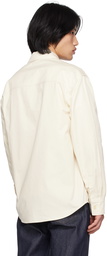 Maison Kitsuné Off-White Embroidered Shirt