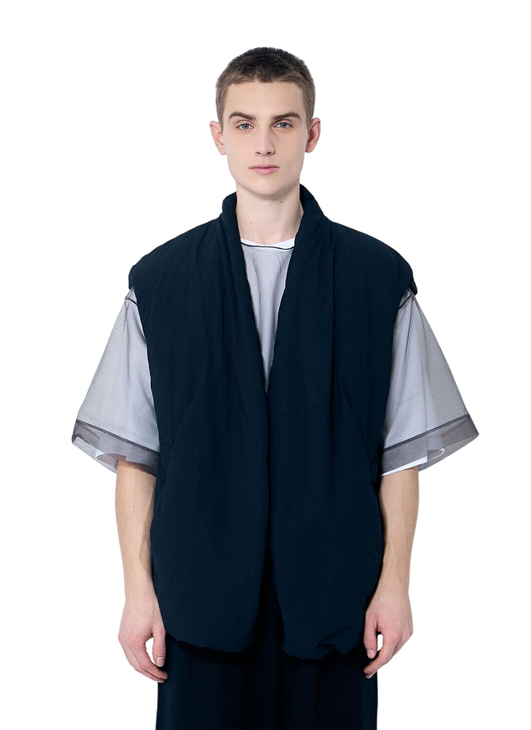 Dries Van Noten Green & Grey Merino Wool Vest Dries Van Noten