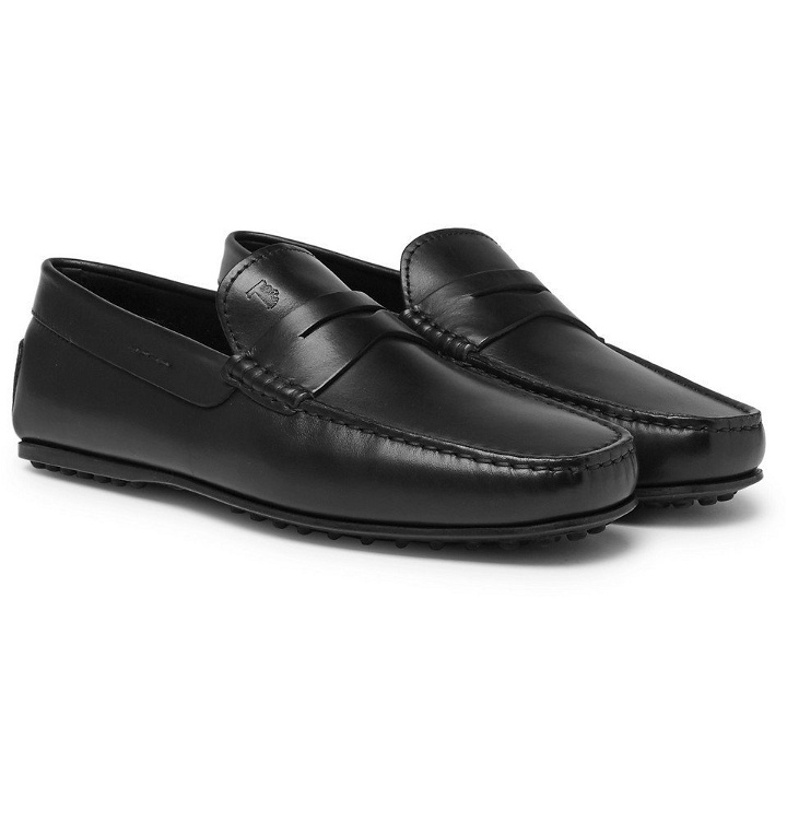 Photo: Tod's - City Gommino Leather Penny Loafers - Men - Black