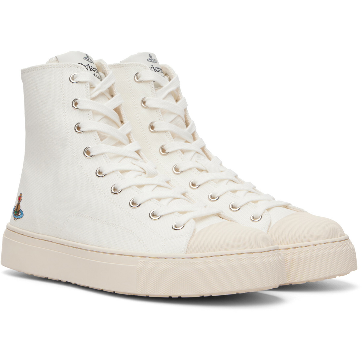 Vivienne Westwood White High Top Plimsoll Sneakers