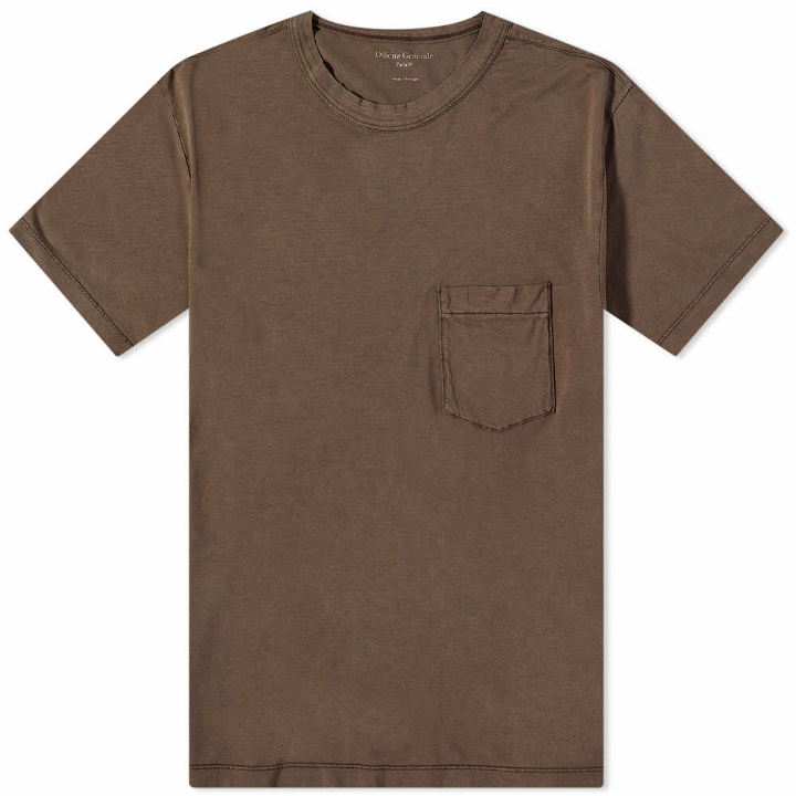 Photo: Officine Générale Men's Pigment Dyed T-Shirt in Coffee