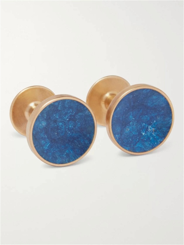 Photo: ALICE MADE THIS - Bayley Gold-Tone Amethyst Patina Cufflinks - Gold
