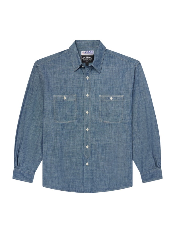 Photo: FrizmWORKS - Kuroki Cotton-Chambray Shirt - Blue