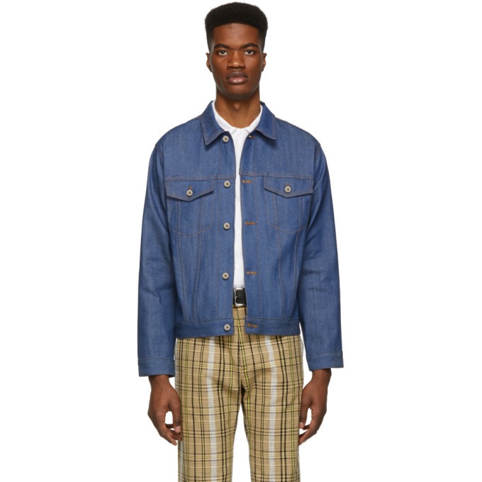 Naked and Famous Denim Blue Selvedge Denim Classic Fit Jacket Naked and ...