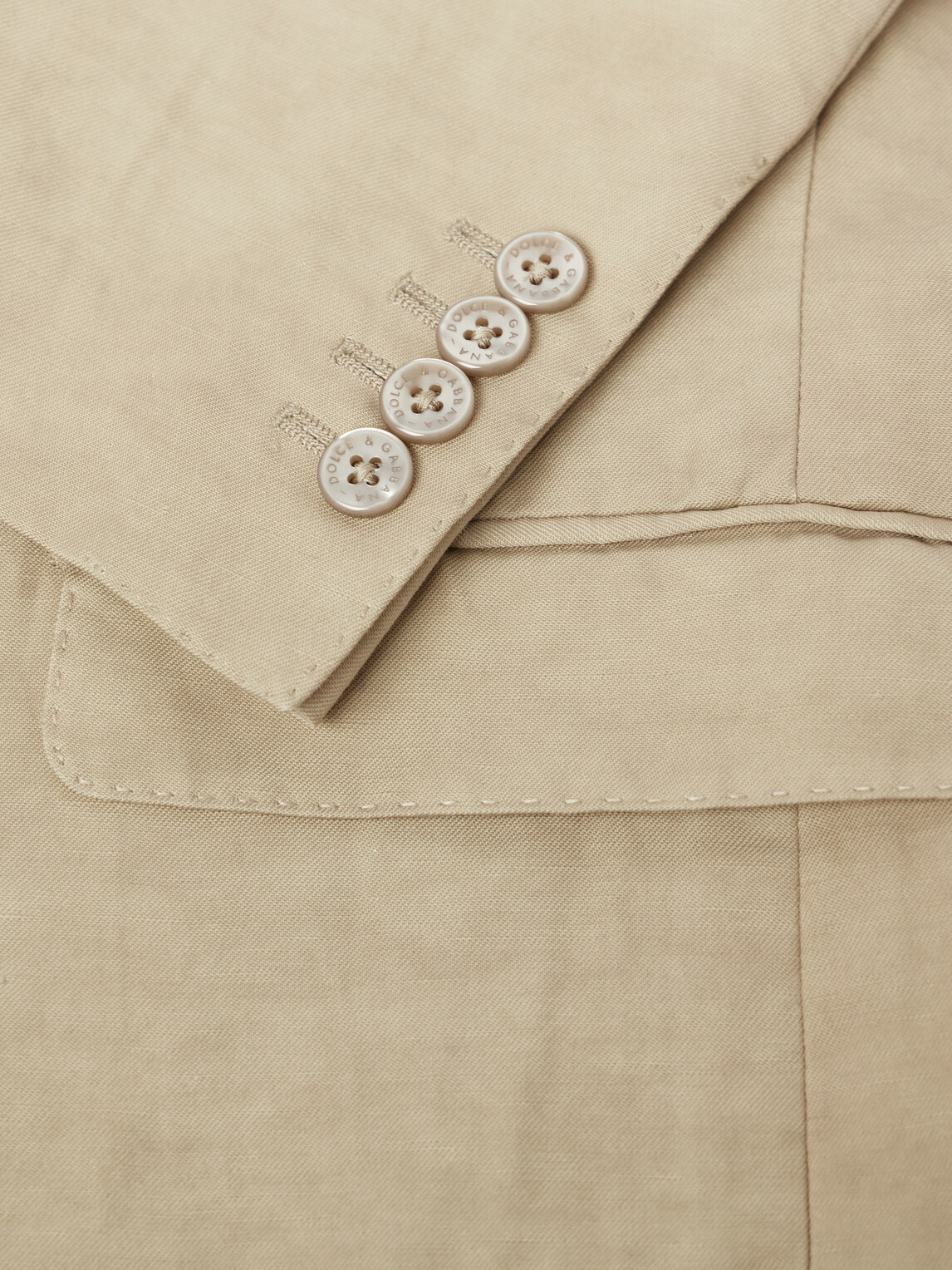 Dolce&Gabbana - Maiolica Linen Blazer - Neutrals