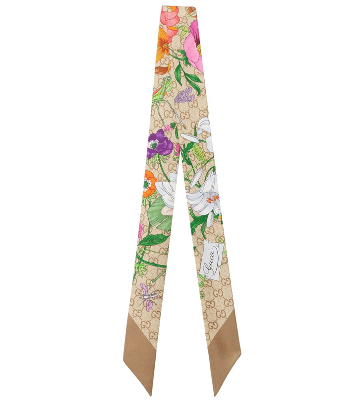 Photo: Gucci GG floral silk jacquard scarf