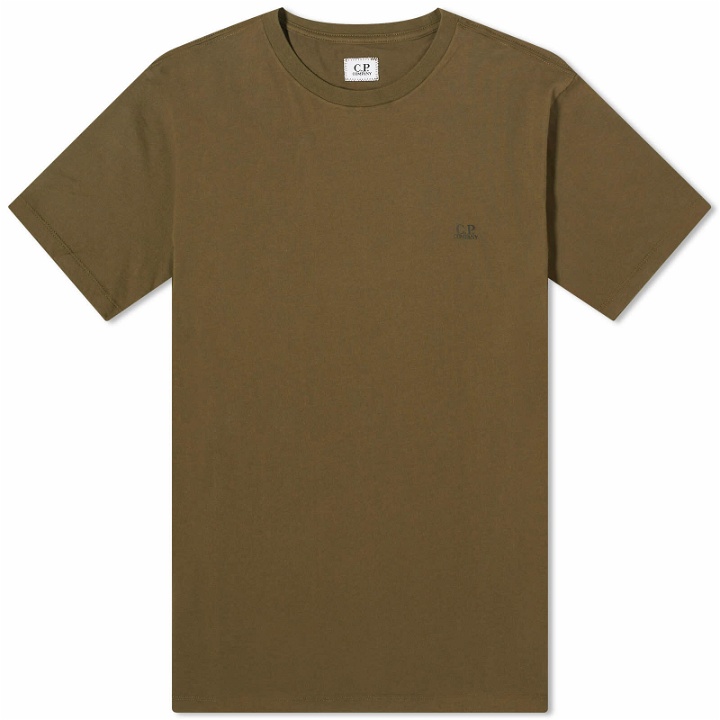 Photo: C.P. Company Men's 30/1 Jersey Goggle T-Shirt in Ivy Green