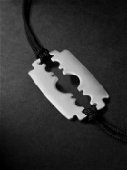 Mateo - Razor Blade Sterling Silver and Cord Bracelet