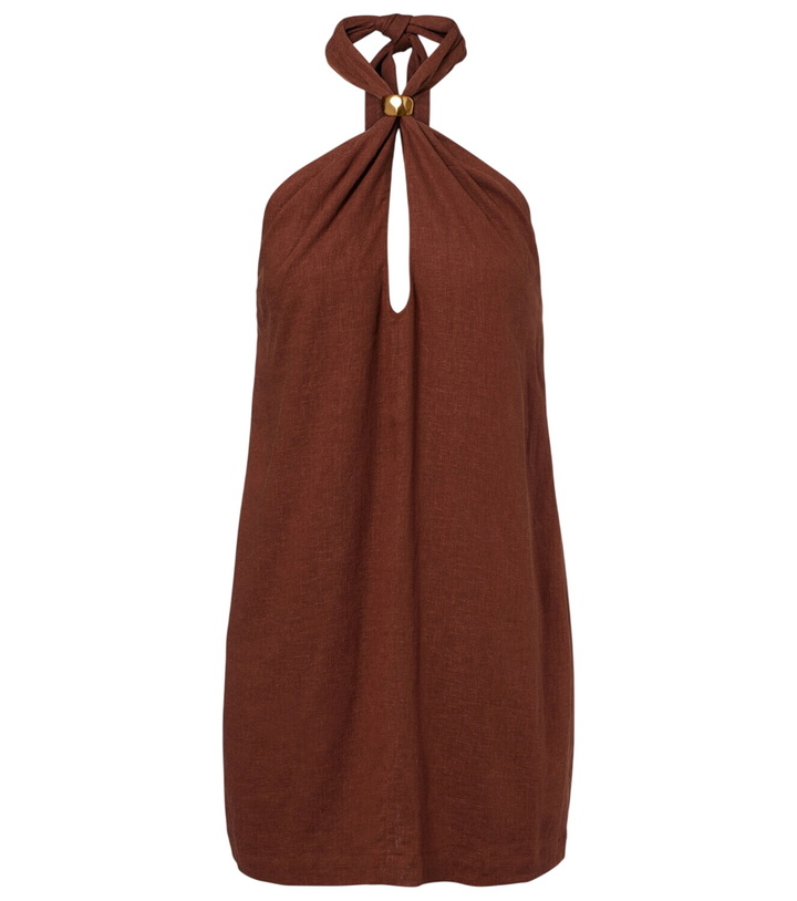 Photo: ViX Paula Hermanny Astera halterneck linen-blend minidress