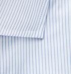 Etro - Light-Blue Slim-Fit Cutaway-Collar Striped Cotton-Poplin Shirt - Blue