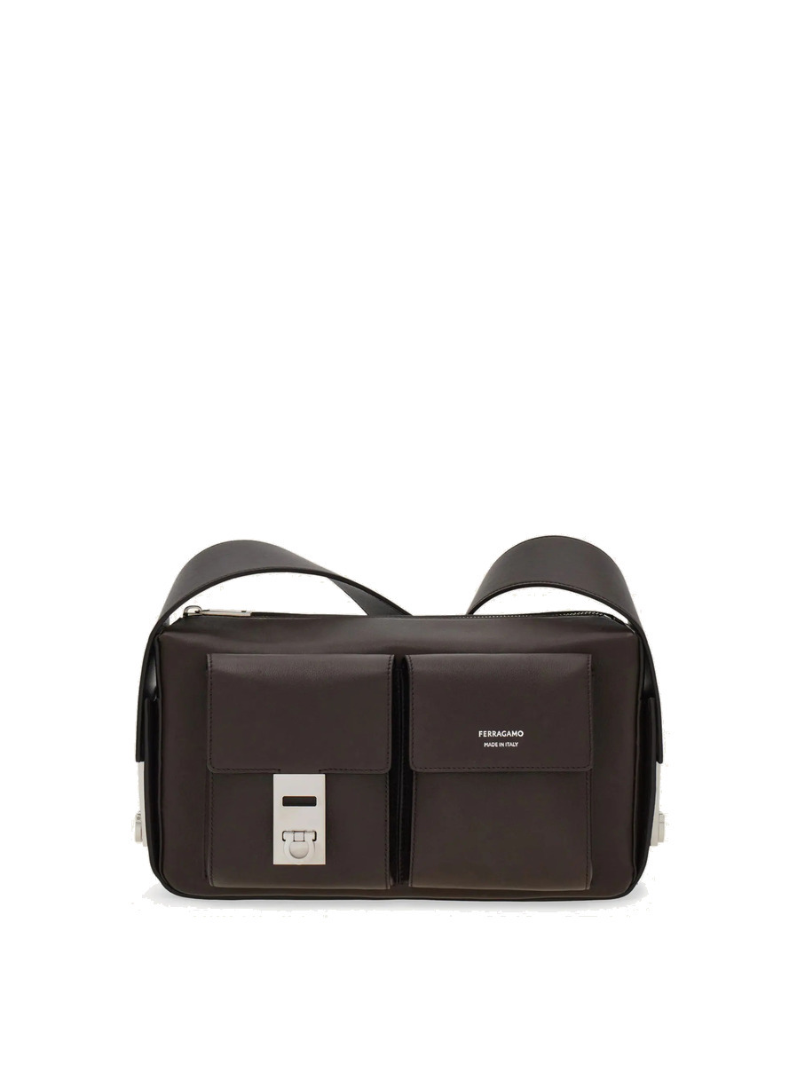 NO/FAITH STUDIOS Black Denim Multipocket Bag