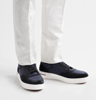 Loro Piana - Newport Walk Suede and Denim Sneakers - Blue