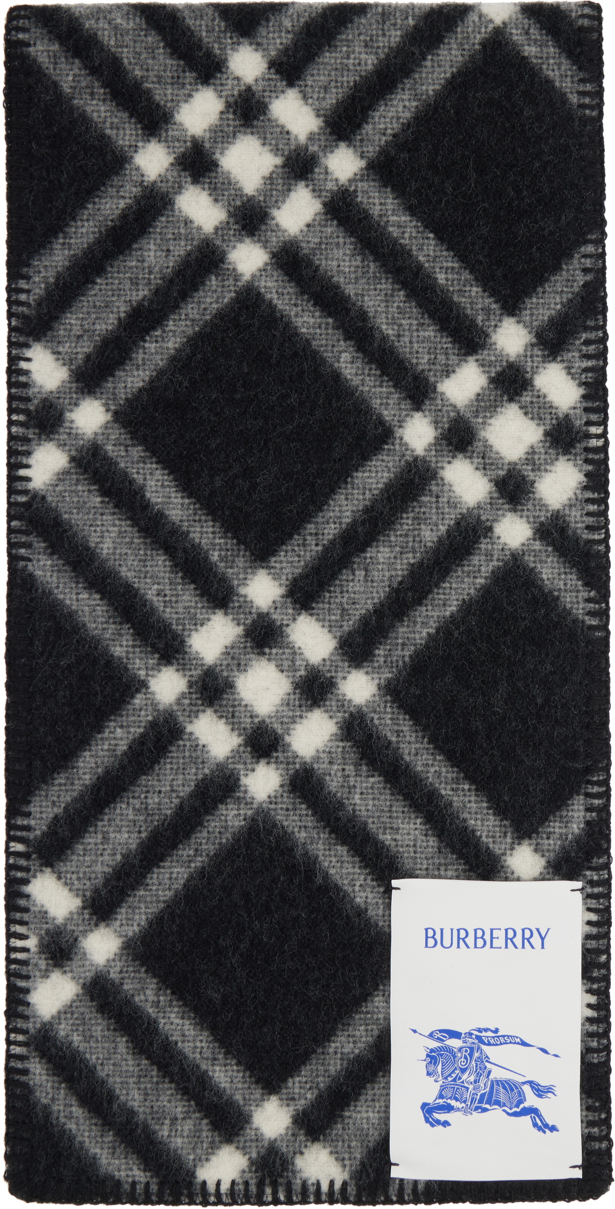 Black and white burberry scarf discount
