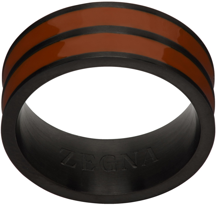 Photo: ZEGNA Brown & Black Signifier Ring