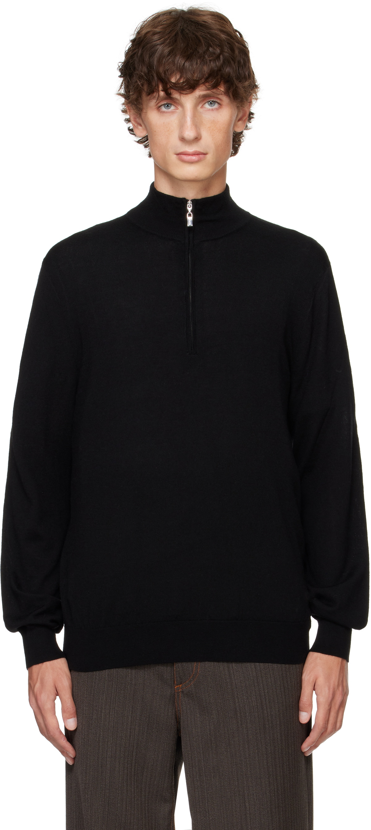 【関税込み】Tiger of Sweden ブラック Erroll セーター Tiger of Sweden Black and Grey Nocks Crewneck Sweater Tiger