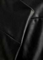 Norma Kamali Faux Leather Skirt Black