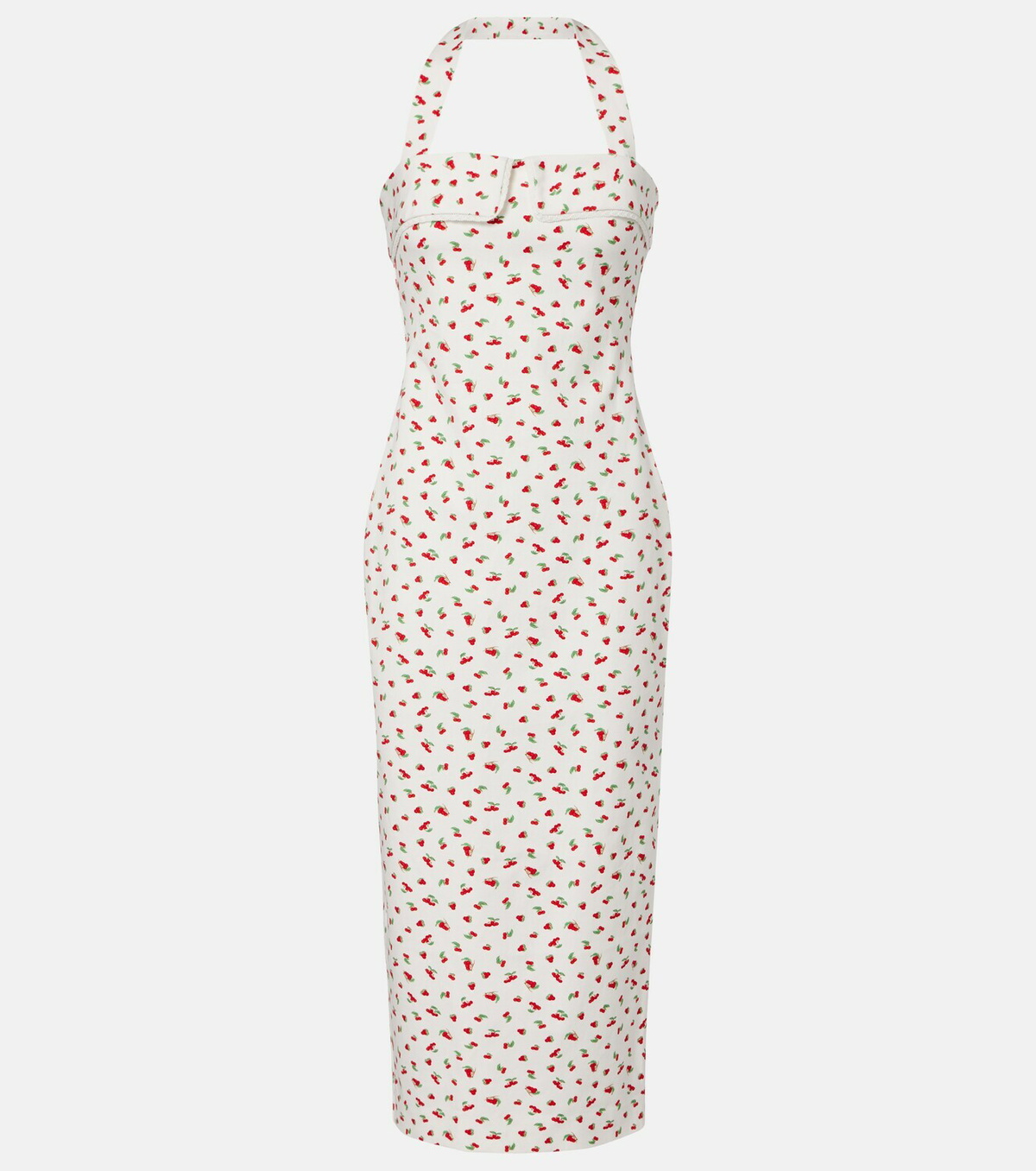 Posse Ebony lace-trimmed printed cotton-blend midi dress