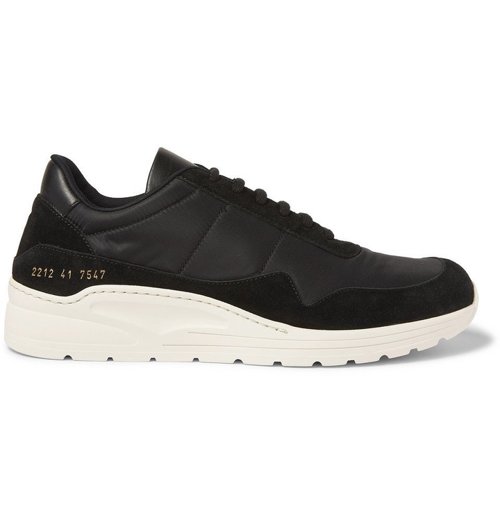 Photo: Common Projects - Cross Trainer Nylon and Suede Sneakers - Black