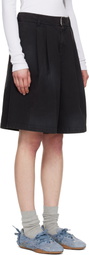 OPEN YY Black Washed Bermuda Shorts