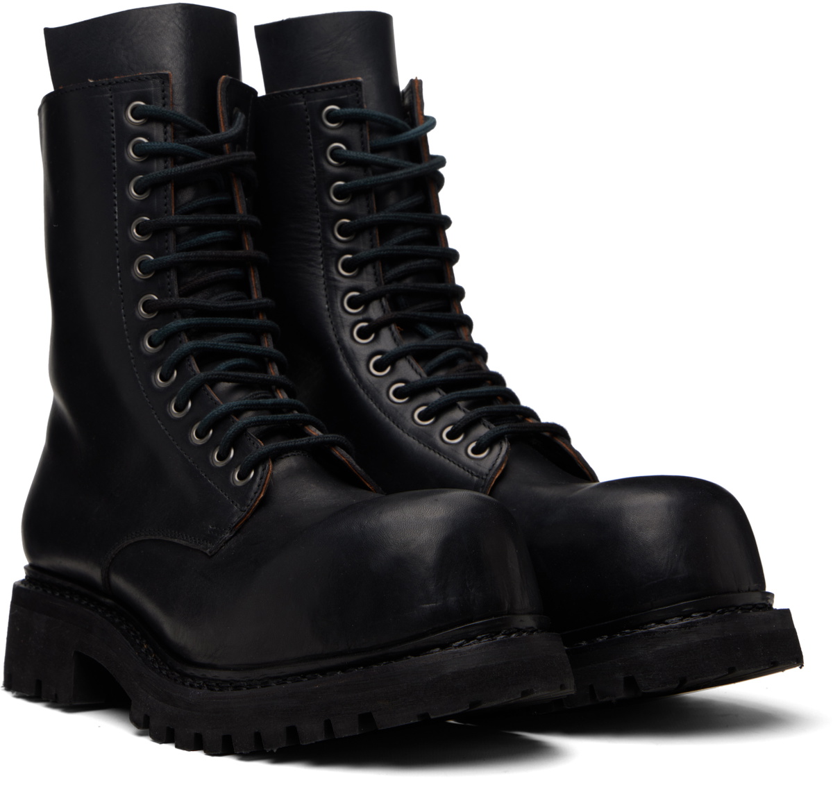 A DICIANNOVEVENTITRE Black Prisma Combat Boots