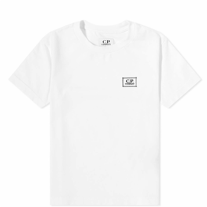 Photo: C.P. Company Undersixteen Men's Small Logo T-Shirt in Gauze White