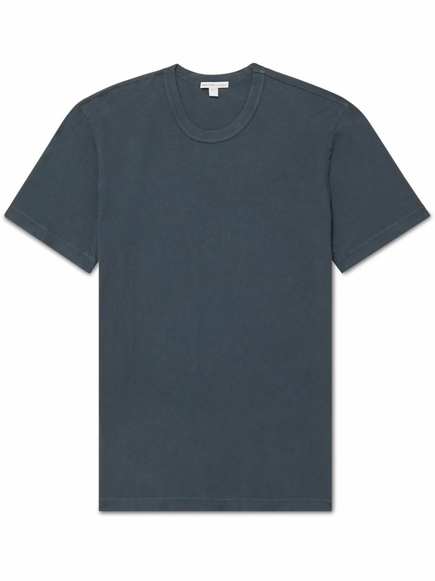 Photo: James Perse - Cotton-Jersey T-Shirt - Blue