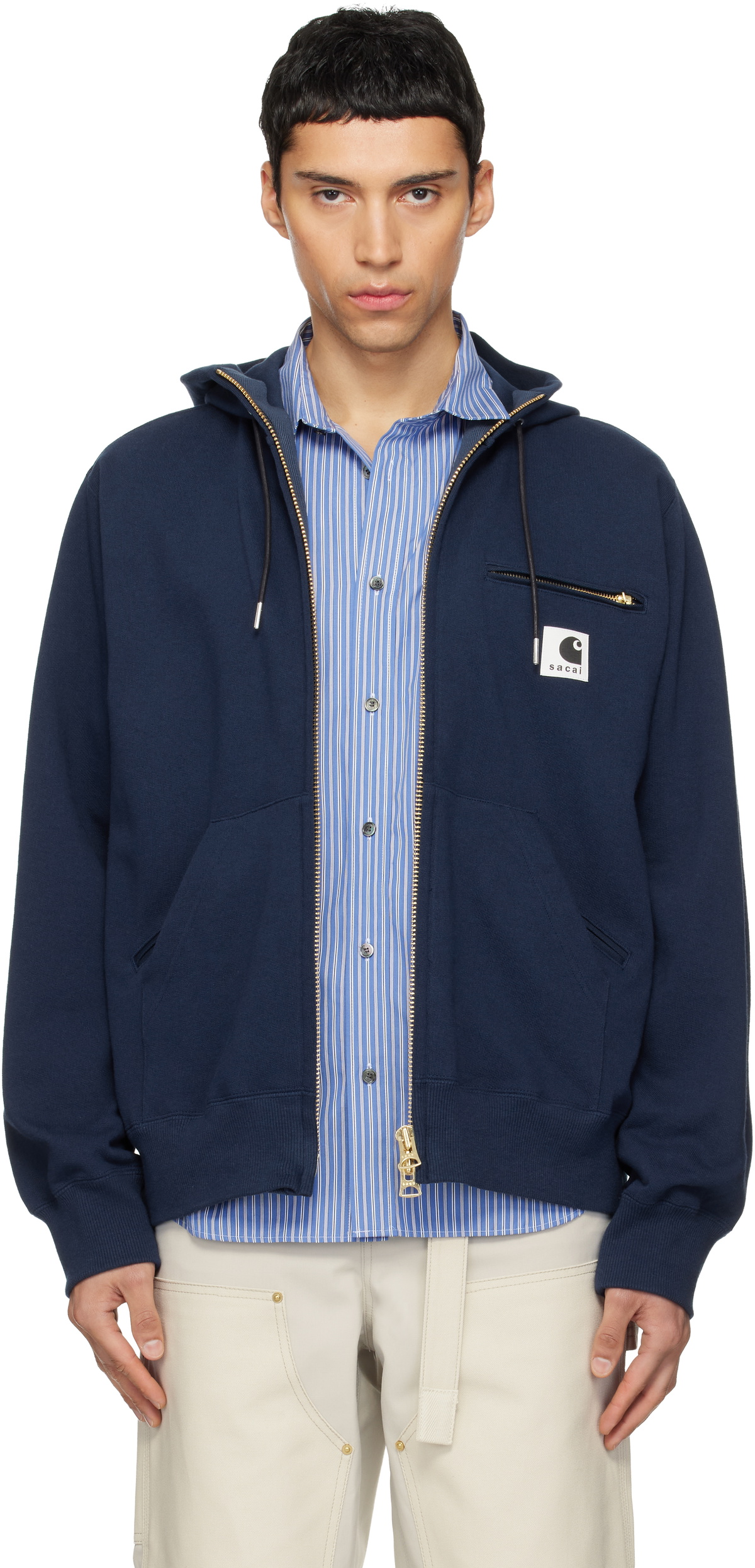 sacai sweat jersey hoodie zip パーカー サカイ sacai（サカイ） 24SS SWEAT JERSEY HOODIE SCM-069 ダブルジッパー