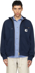sacai Navy Carhartt WIP Edition Cotton Jersey Hoodie