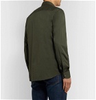 Tod's - Slim-Fit Garment-Dyed Cotton-Blend Twill Shirt - Green