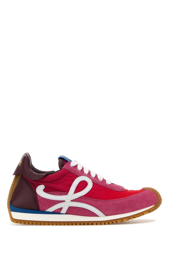 Photo: Loewe Multicolor Suede And Nylon Flow Runner Sneakers