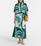 La DoubleJ Sarong floral cotton muslin wrap skirt