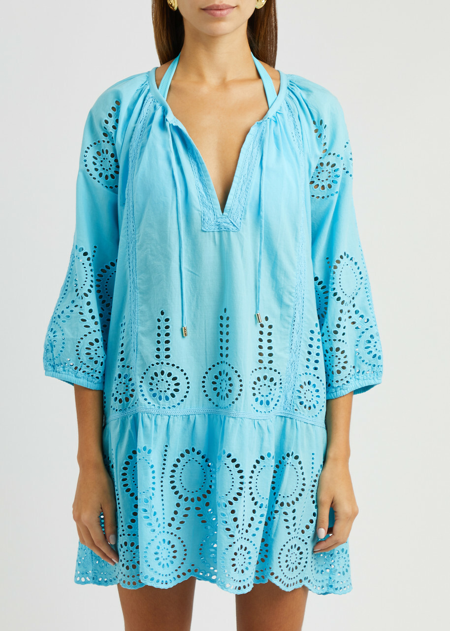 【MELISSA ODABASH】broderie anglaise cotton kaftan Melissa Odabash Ashley Broderie-anglaise Cotton Kaftan