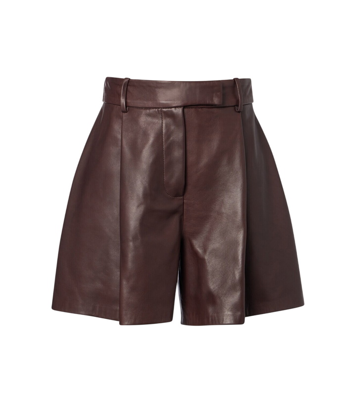 Photo: Nour Hammour Jonah pleated leather shorts
