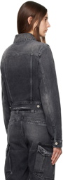 Givenchy Black Faded Denim Jacket