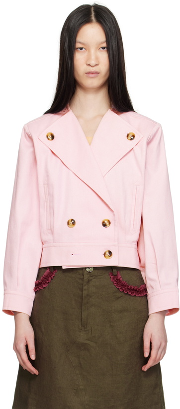 Photo: Caro Editions Pink Yoko Bomber Jacket