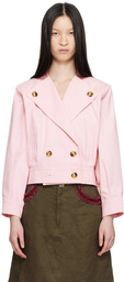 Caro Editions Pink Yoko Bomber Jacket