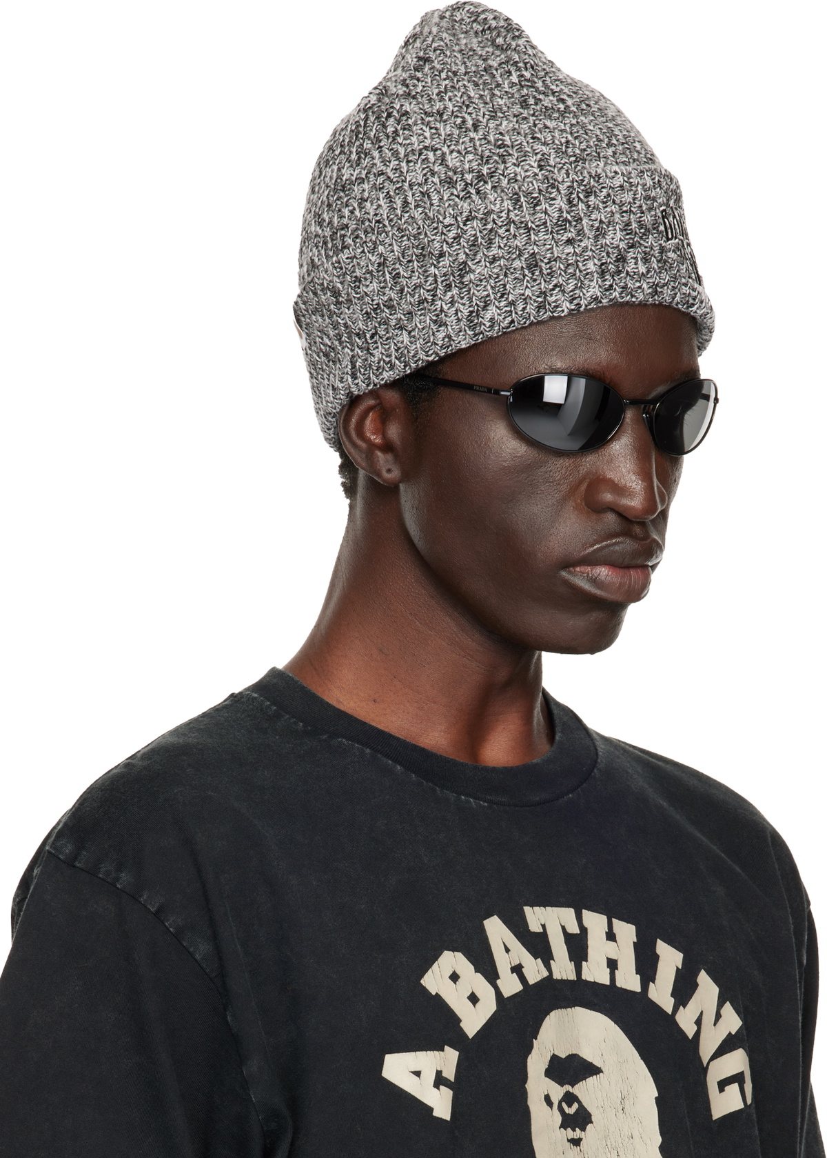 BAPE Gray Gradient Knit Beanie
