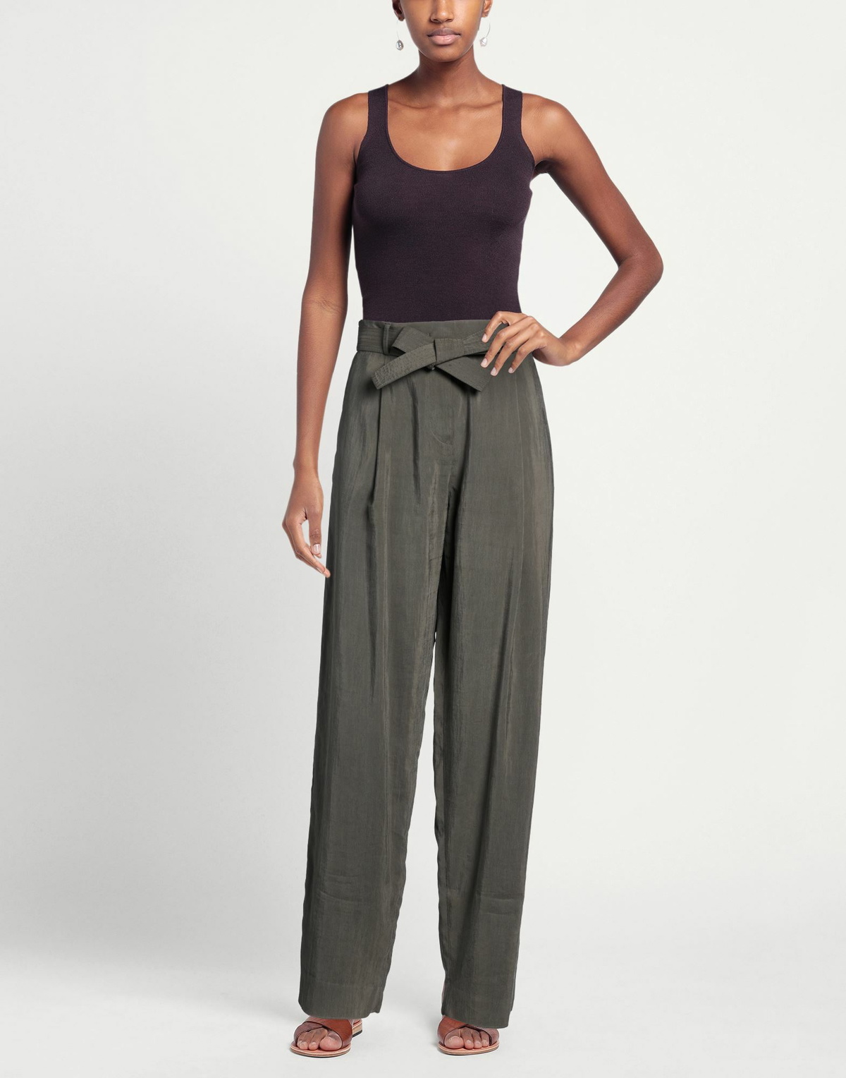 Giorgio Armani Womens Pants Military in Green