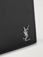 SAINT LAURENT - Logo-Appliquéd Leather Billfold Wallet