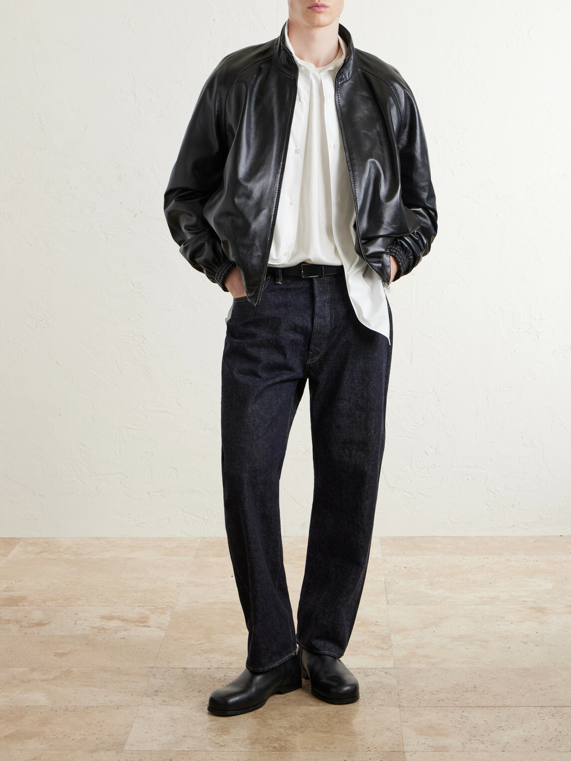 A.PRESSE - Tapered Jeans - Blue