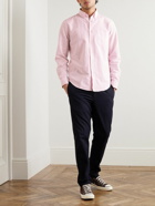 Portuguese Flannel - Belavista Button-Down Collar Pinstriped Cotton Oxford Shirt - Pink